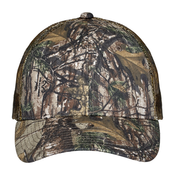 Custom No Minimum Port Authority Pro Camouflage Series Cap with Mesh Back C869 Front View
