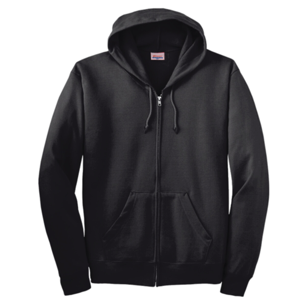 Custom No Minimum EcoSmart Full Zip Hooded Sweatshirt P180 Front View