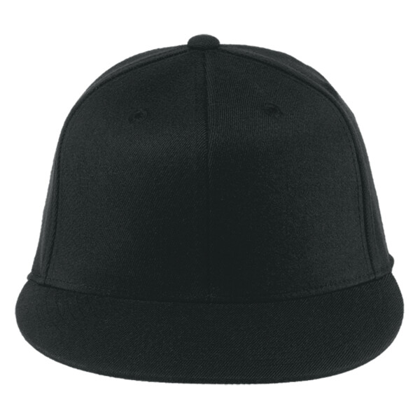 Custom No Minimum Port Authority Flexfit 210 Flat Bill Cap C808 Front View