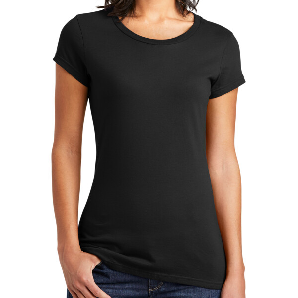 Custom No Minimum District Women's Fitted Very Important Tee DT6001 Front View