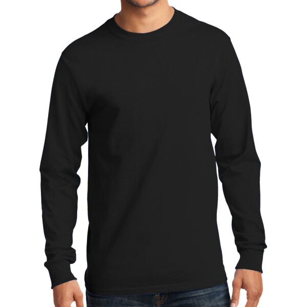 No Minimum Custom Logo Tall Long Sleeve Essential Tee PC61LST Front View
