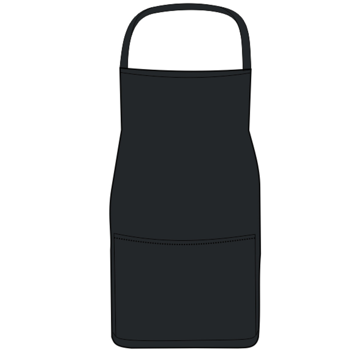 Custom No Minimum Port Authority Medium Length Apron A525 Front View
