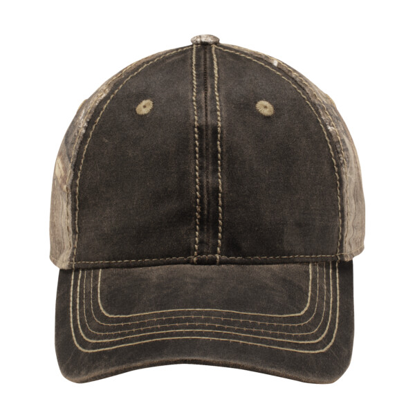 Custom No Minimum Port Authority Pigment Print Camouflage Cap C819 Front View