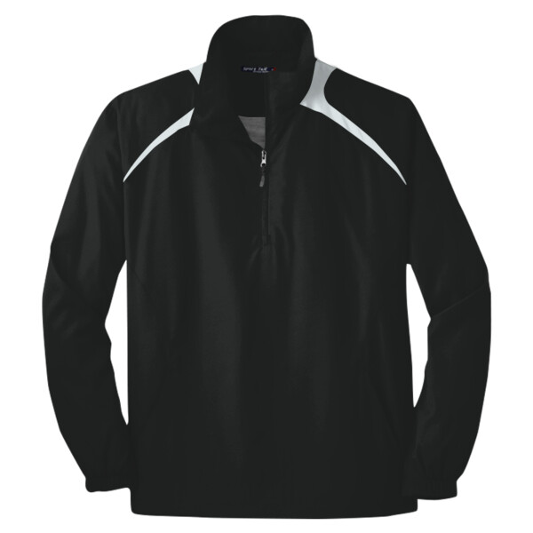 Custom No Minimum 1/2 Zip Wind Shirt JST75 Front View