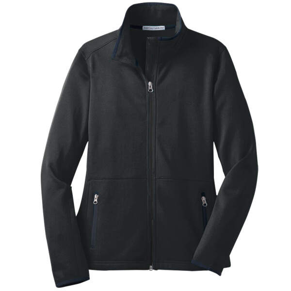 Custom No Minimum Port Authority Ladies Pique Fleece Jacket L222 Front View