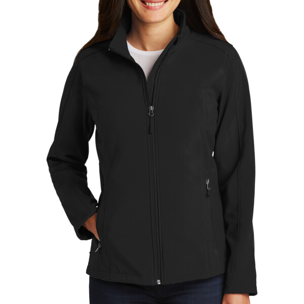 Custom No Minimum Port Authority Ladies Core Soft Shell Jacket L317 Front View
