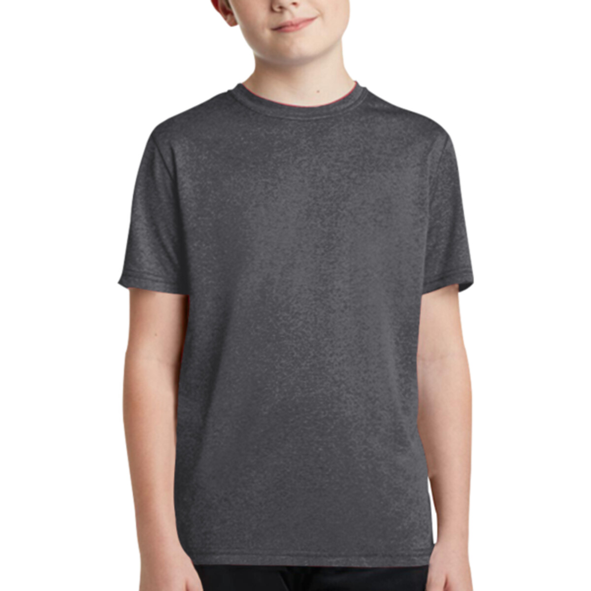 Custom No Minimum Sport-Tek Youth Heather Contender Tee YST360 Front View
