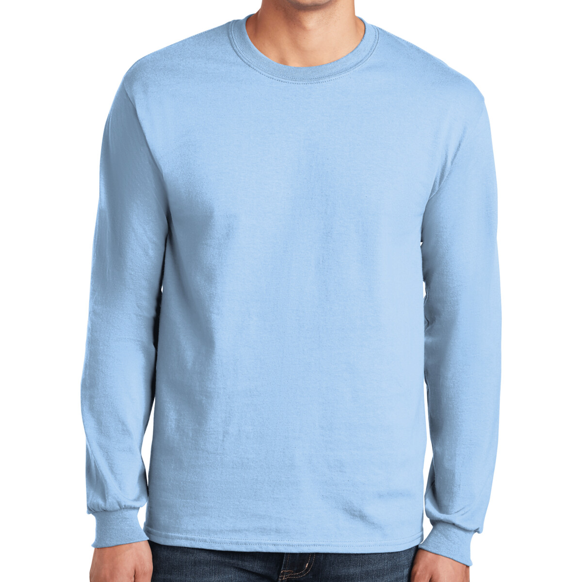 Custom No Minimum Gildan Ultra Cotton 100% Cotton Long Sleeve T-Shirt G2400 Front View