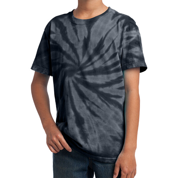 No Minimum Custom Logo Youth Tie Dye Tee PC147Y Front View