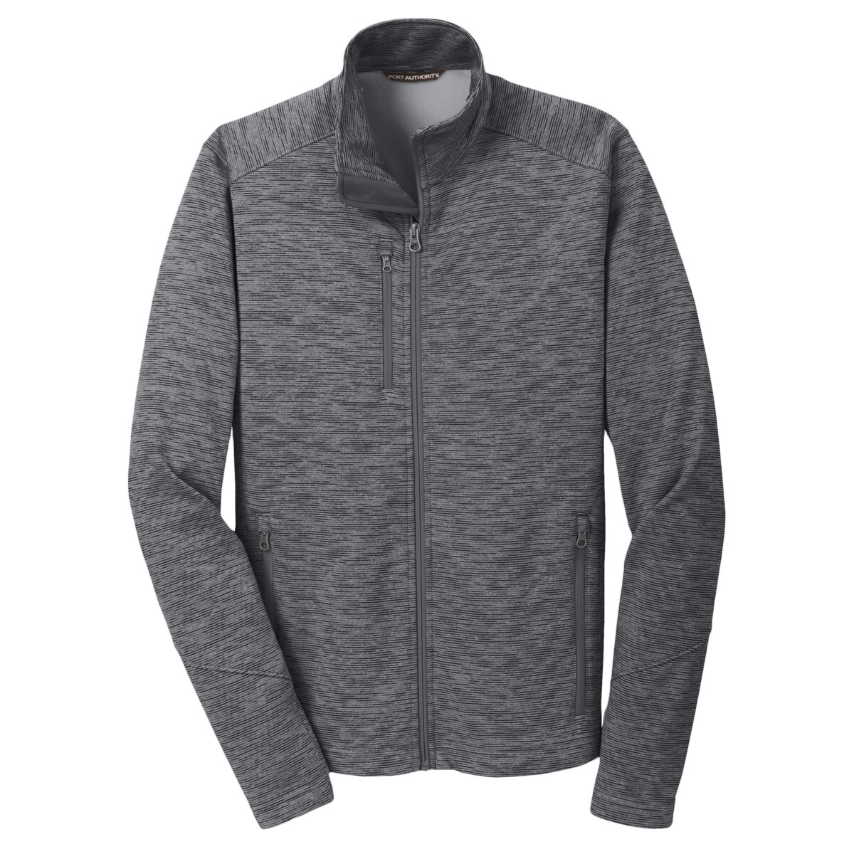 Custom No Minimum Port Authority Digi Stripe Fleece Jacket F231 Front View