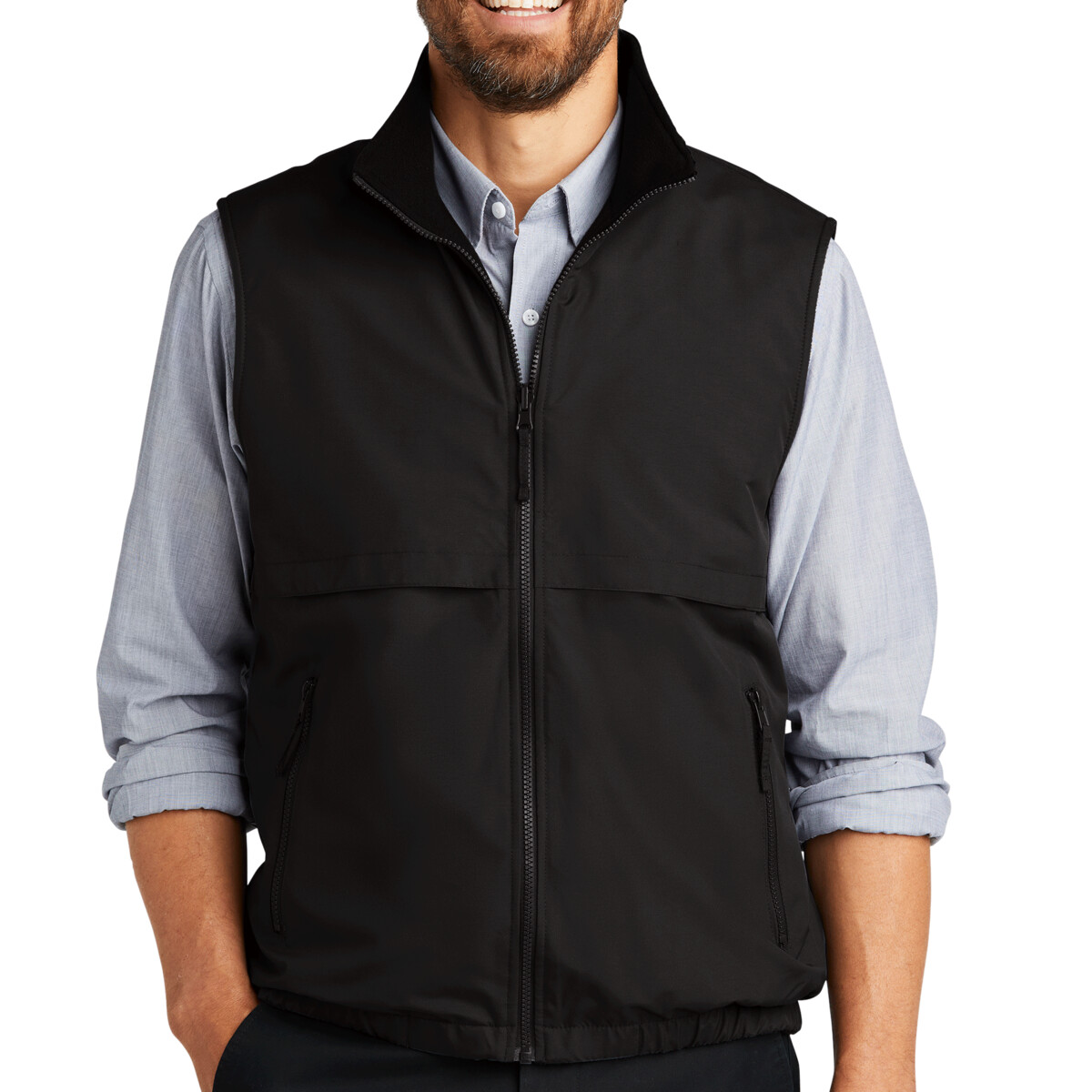 Custom No Minimum Port Authority Reversible Charger Vest J7490 Front View