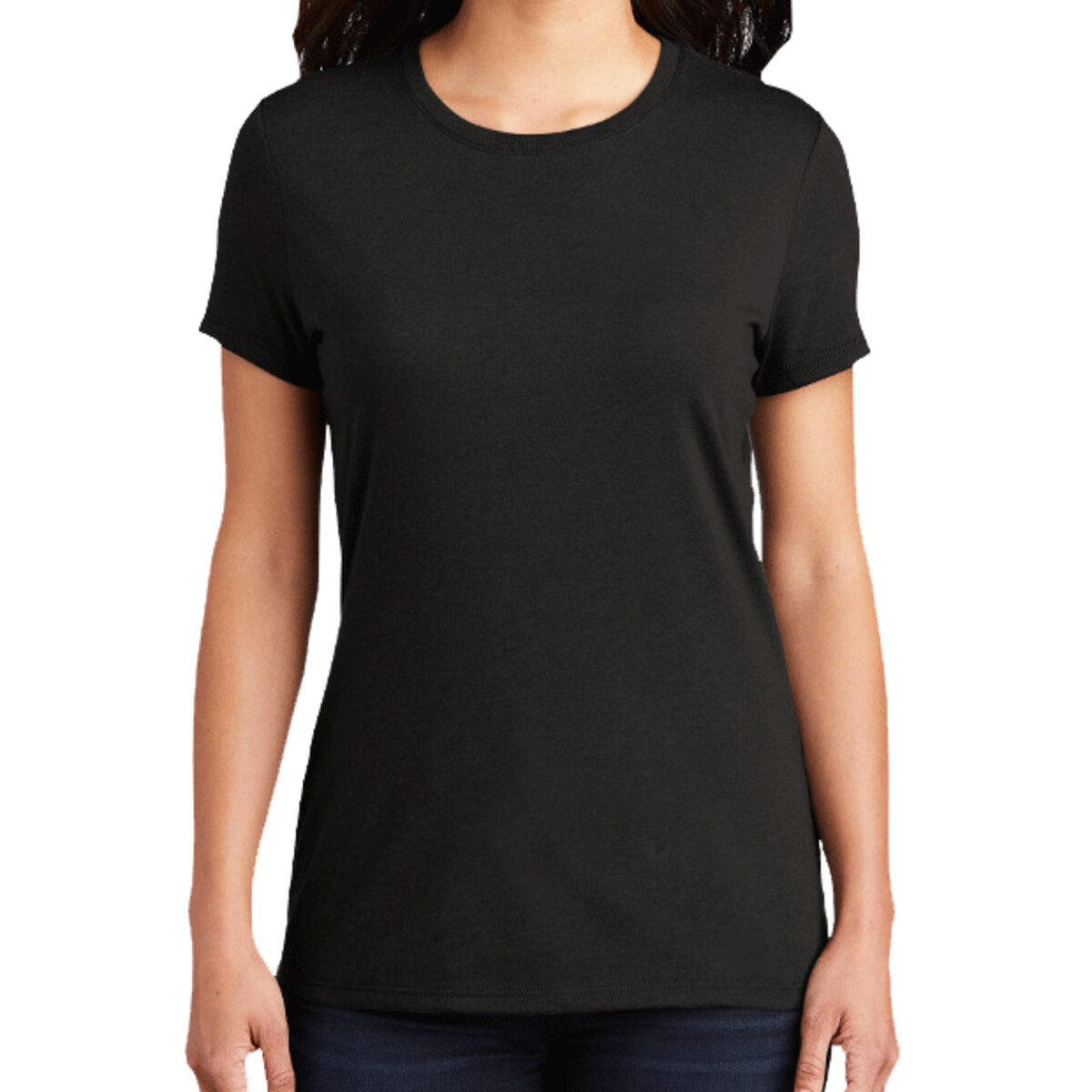 Custom No Minimum District Women's Perfect Tri Tee DT130L Front View