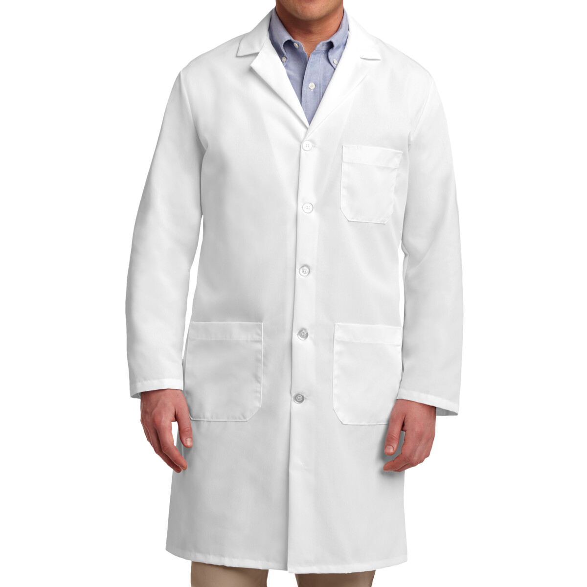 Custom No Minimum Red Kap Lab Coat KP14 Front View