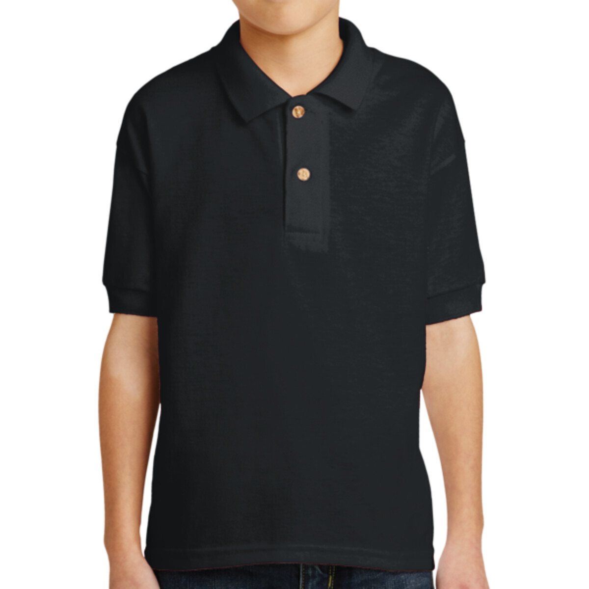 Custom No Minimum Gildan Youth DryBlend 6 oz. Jersey Knit Sport Shirt 8800B Front View