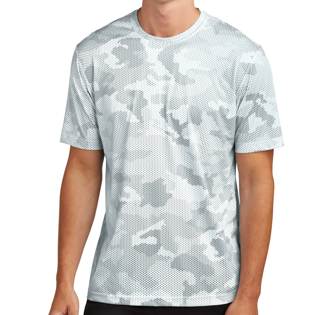 Custom No Minimum Sport-Tek CamoHex Tee ST370 Front View