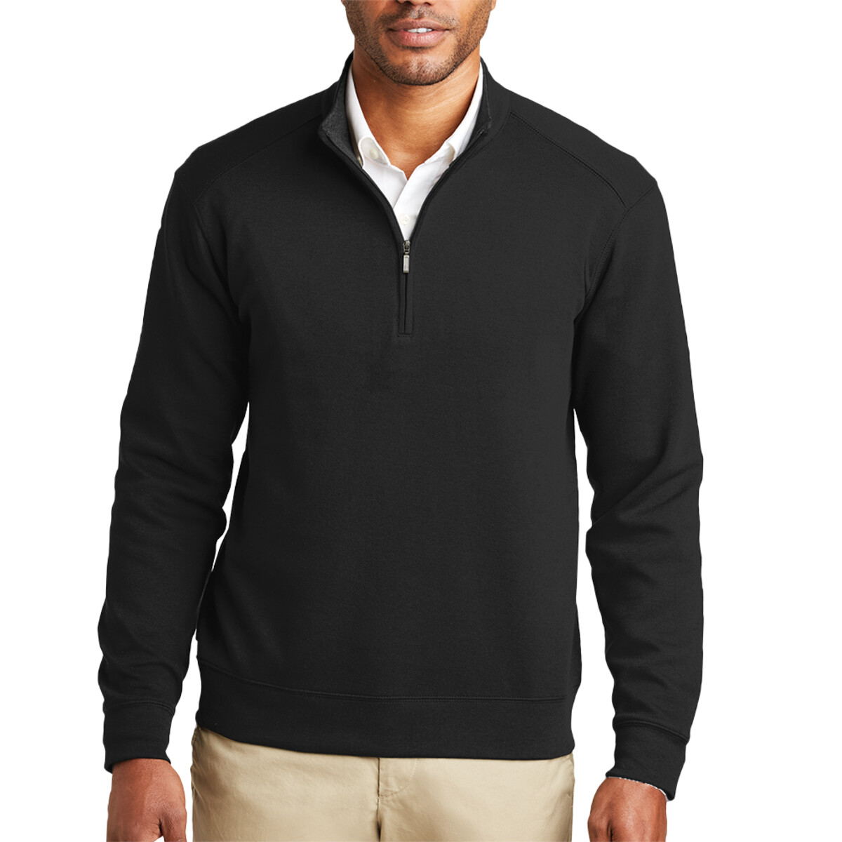 Custom No Minimum Port Authority Interlock 1/4 Zip K807 Front View