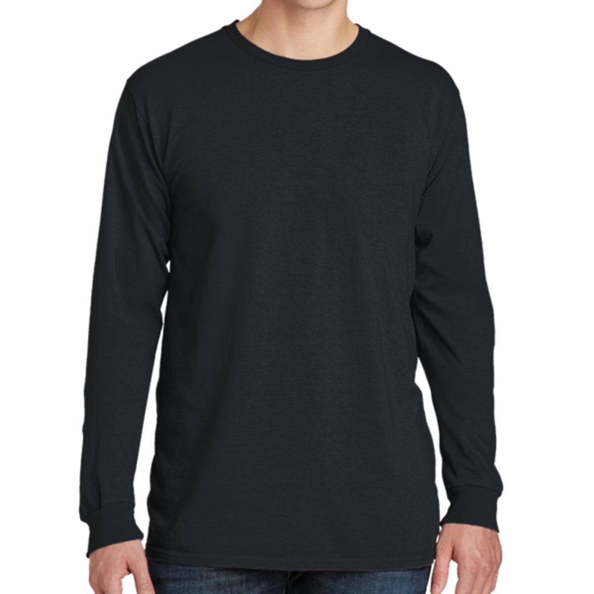 No Minimum Custom Logo Beach Wash ® Garment Dyed Long Sleeve Tee PC099LS Front View