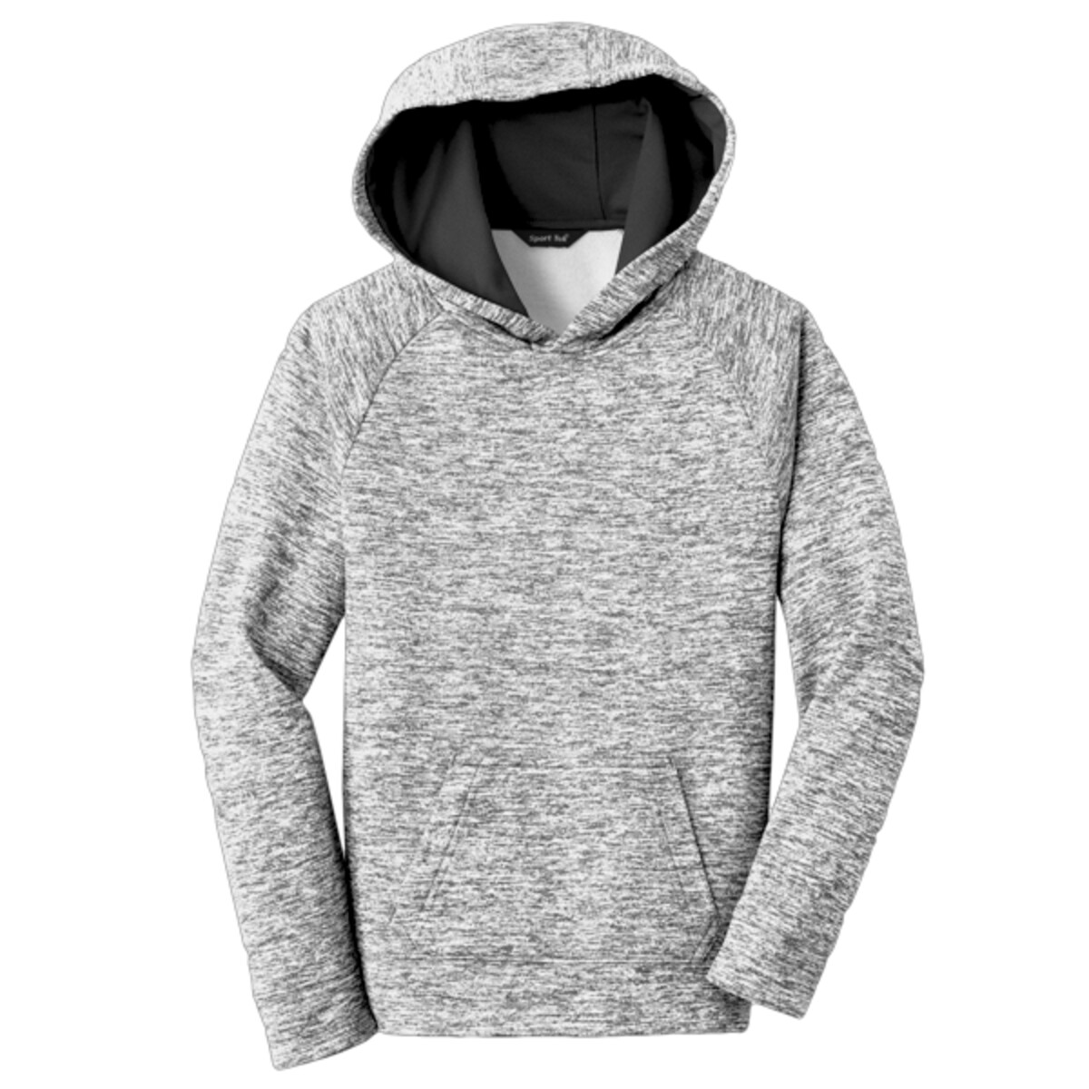 Custom No Minimum Sport-Tek Youth PosiCharge Electric Heather Fleece Hooded Pullover YST225 Front View