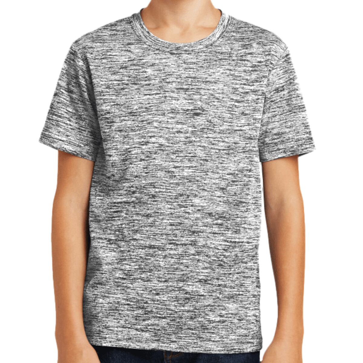 Custom No Minimum Sport-Tek Youth PosiCharge Electric Heather Tee YST390 Front View