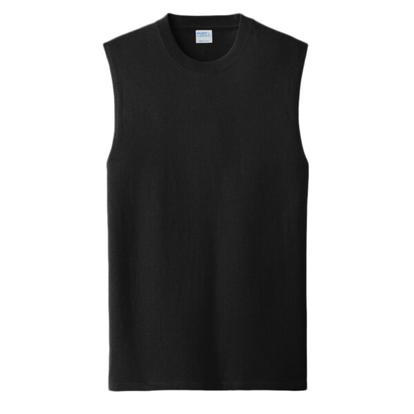Custom No Minimum Port & Company Core Cotton Sleeveless Tee PC54SL Front View