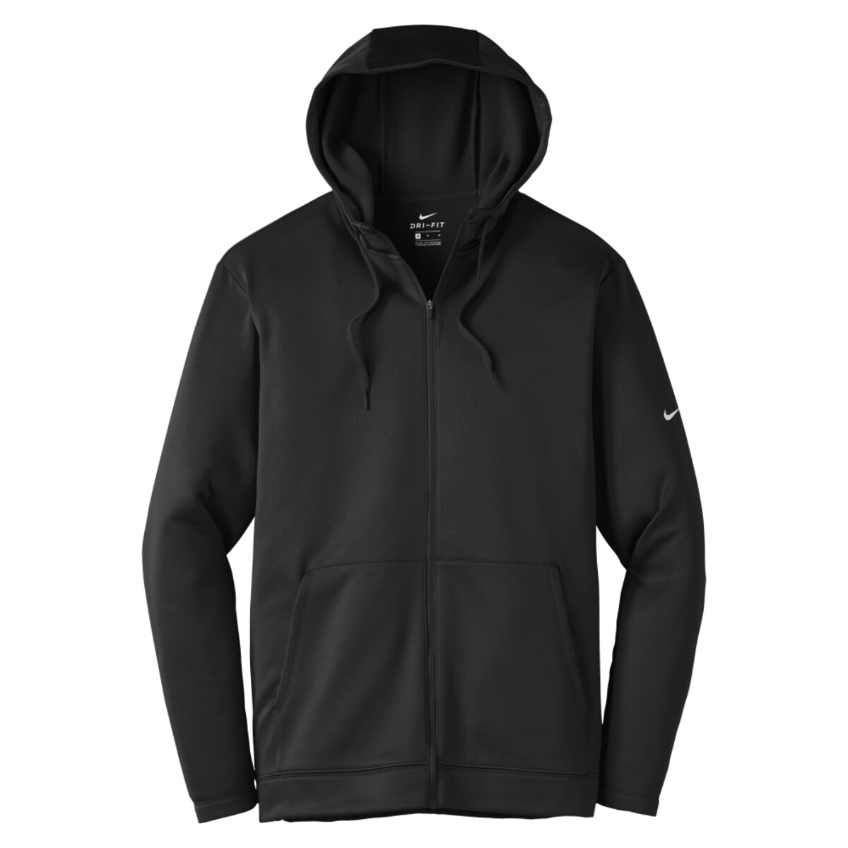 No Minimum Custom Logo Nike Therma FIT Full Zip Fleece Hoodie NKAH6259 Front View