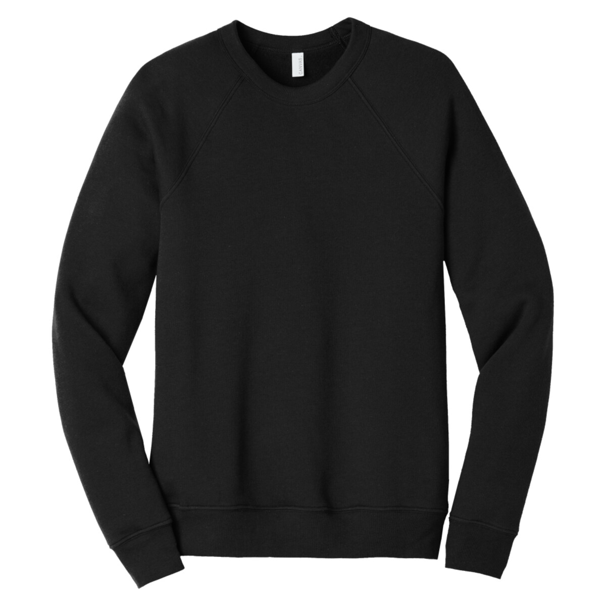 Custom No Minimum Bella Canvas Unisex Sponge Fleece Raglan Sweatshirt Front View