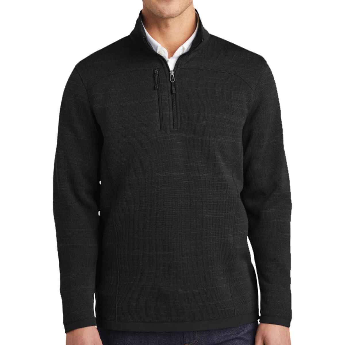 Custom No Minimum Eddie Bauer Sweater Fleece 1/4 Zip EB254 Front View