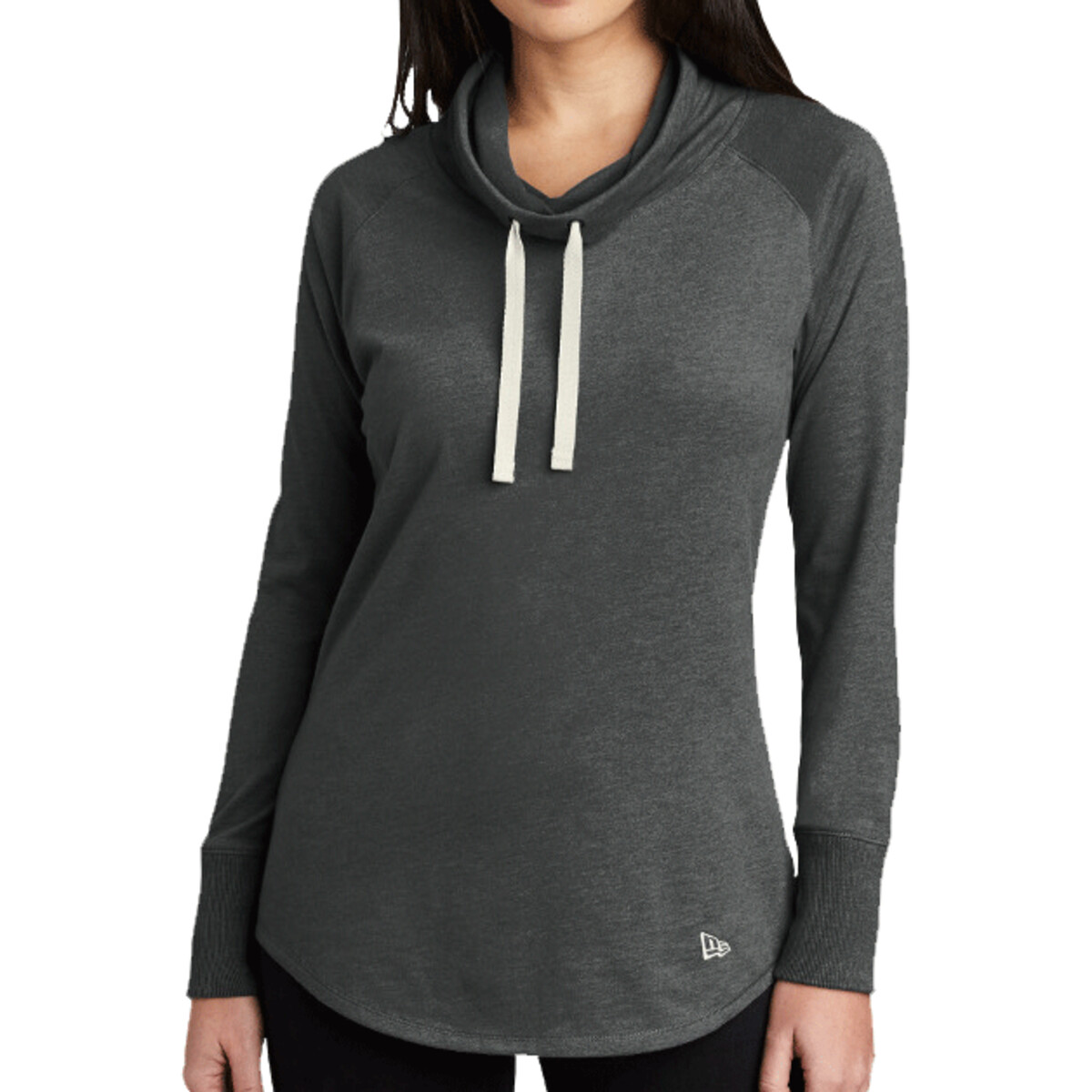 Custom No Minimum New Era Ladies Sueded Cotton Blend Cowl Tee LNEA123 Front View