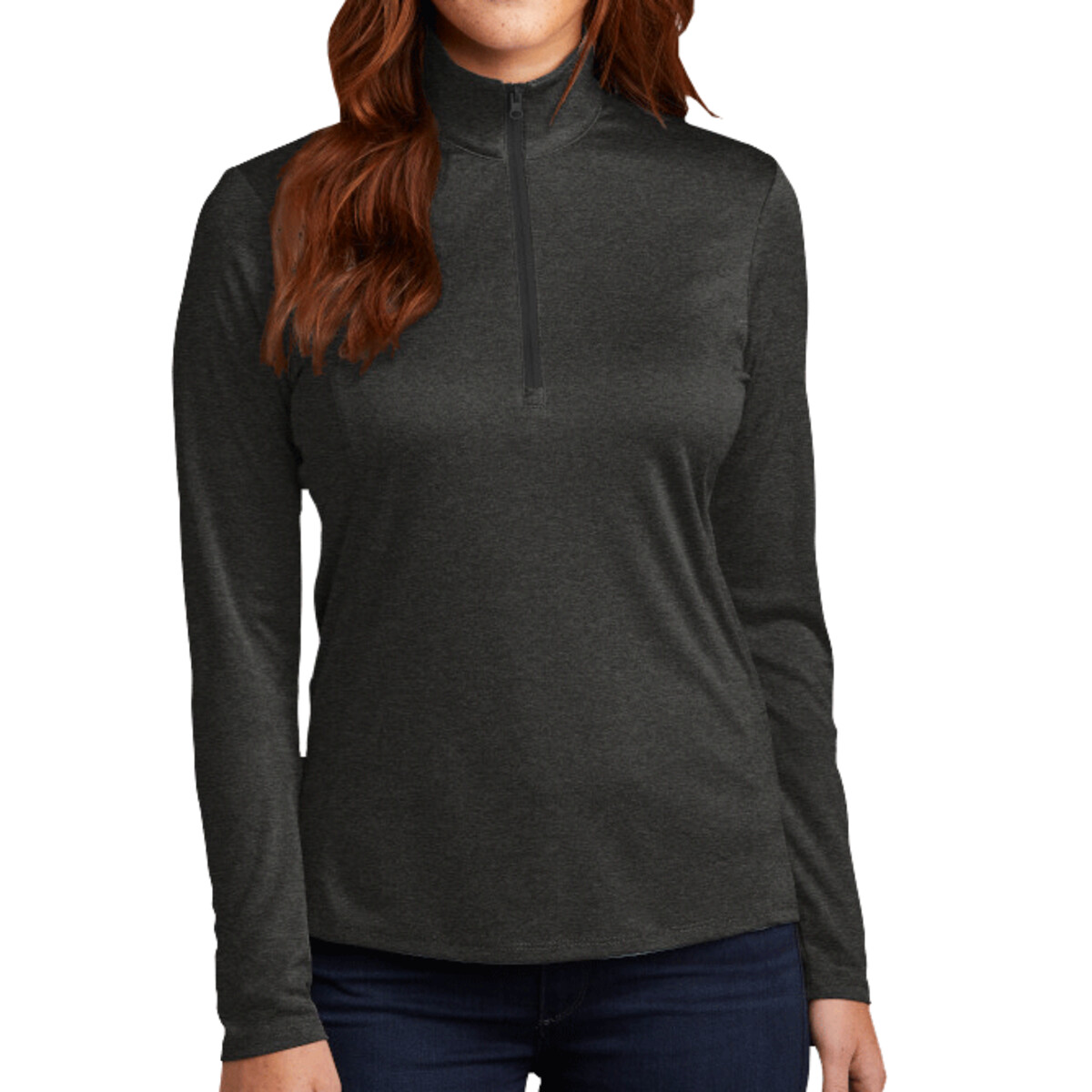Custom No Minimum Sport-Tek Ladies Endeavor 1/4 Zip Pullover LST469 Front View