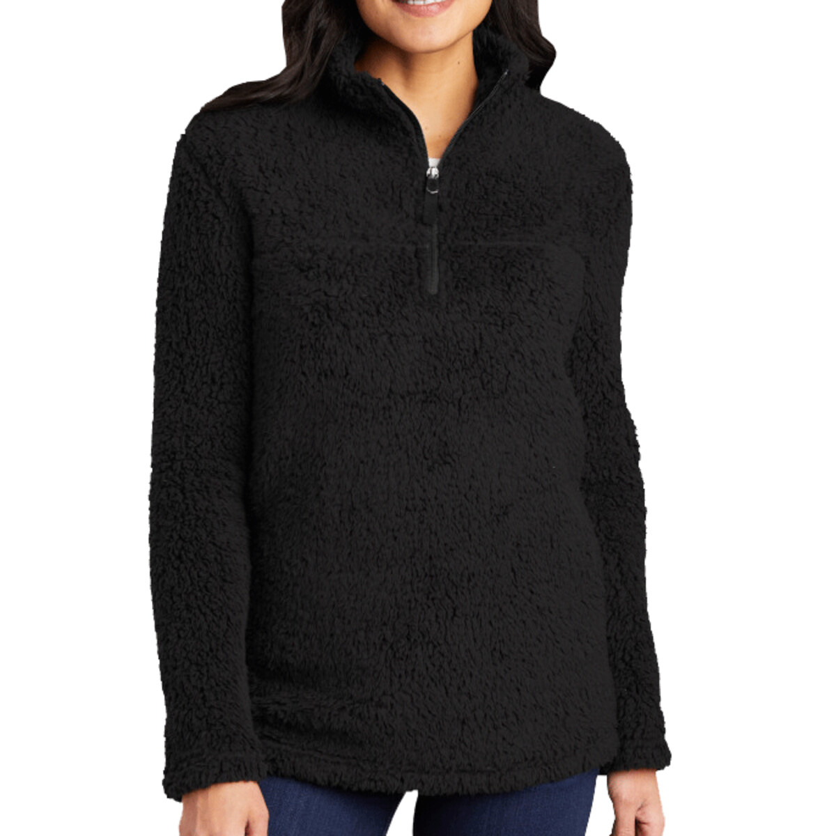 Custom No Minimum Port Authority Ladies Cozy 1/4 Zip Fleece L130 Front View