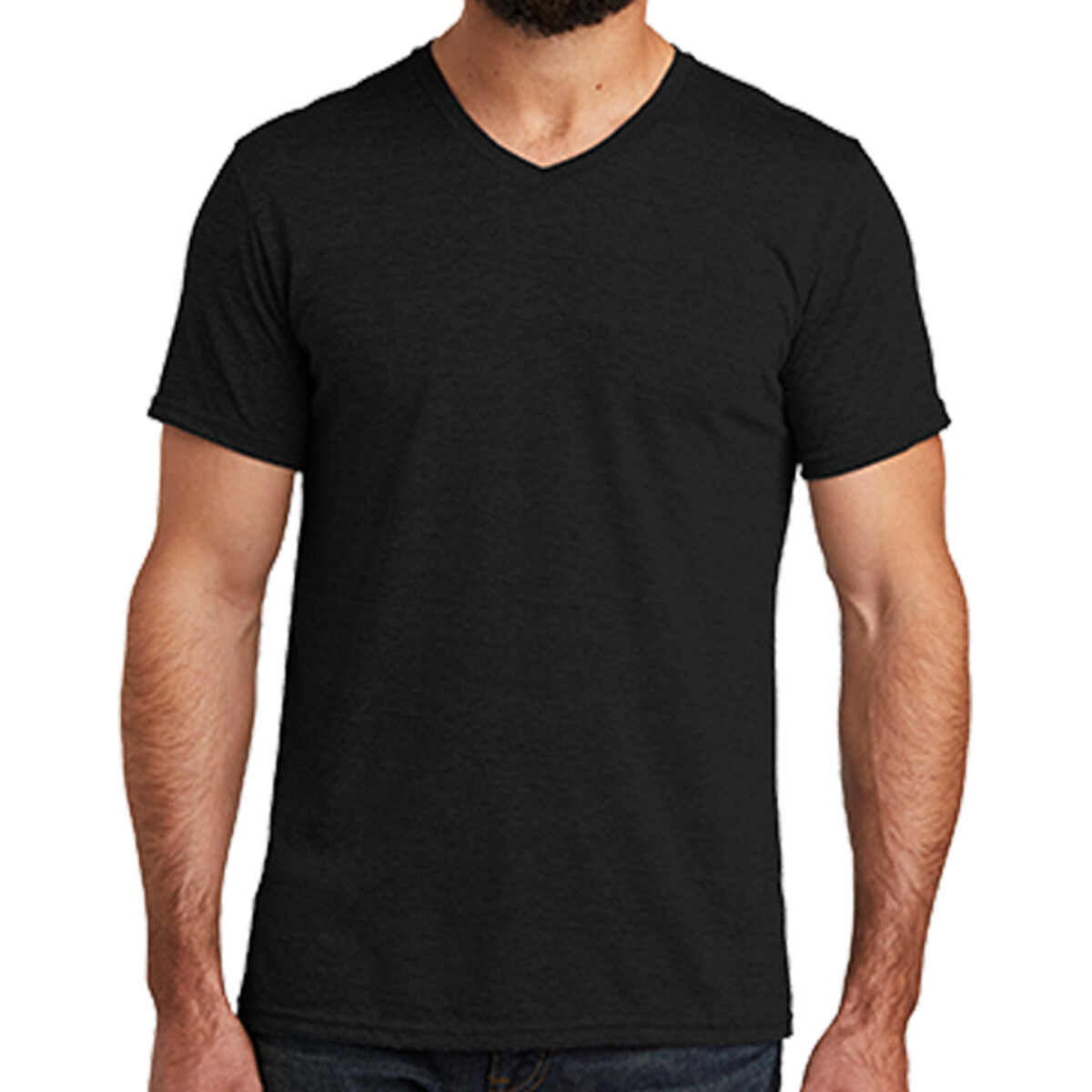 No Minimum Custom Logo Allmade Unisex Tri Blend V Neck Tee AL2014 Front View