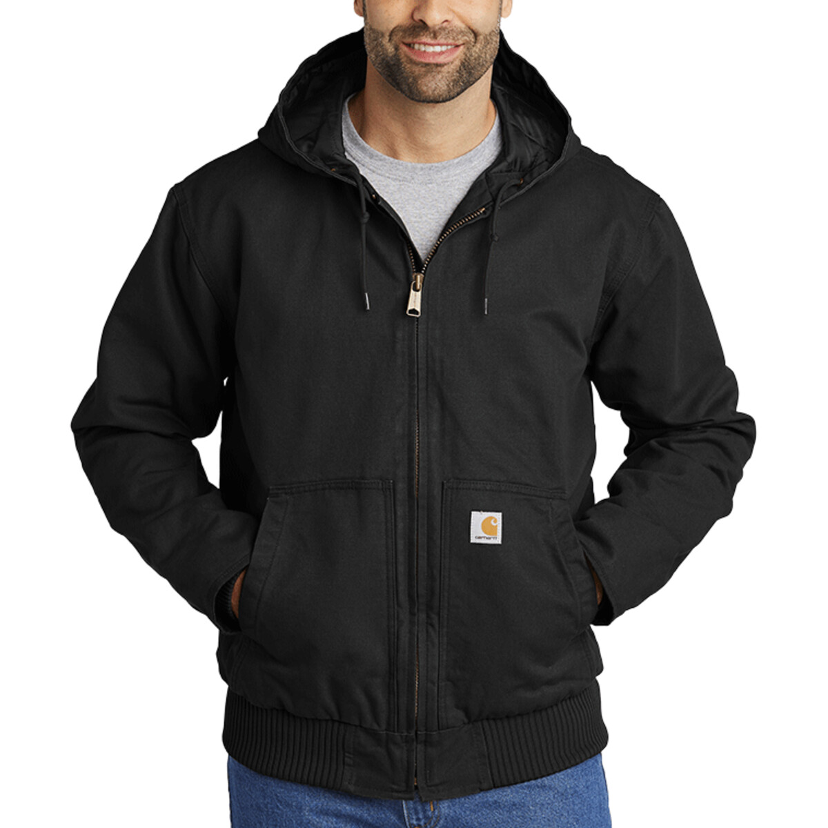 Custom No Minimum Carhartt Tall Washed Duck Active Jacket CTT104050 Front View