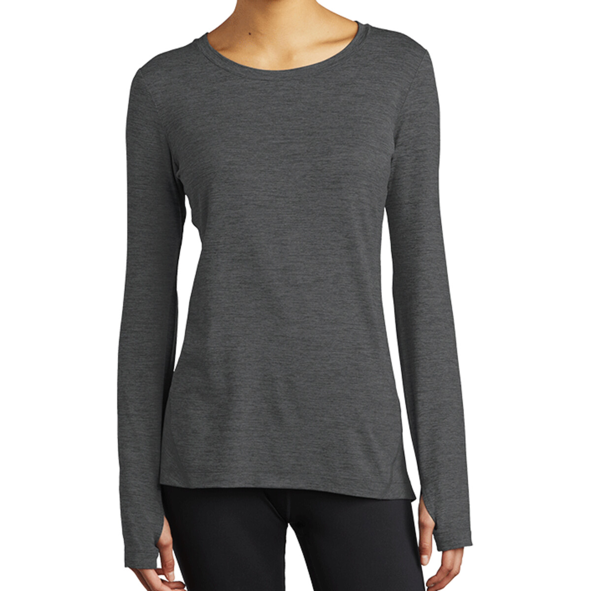 Custom No Minimum Sport-Tek Ladies Exchange 1.5 Long Sleeve Crew LST710 Front View