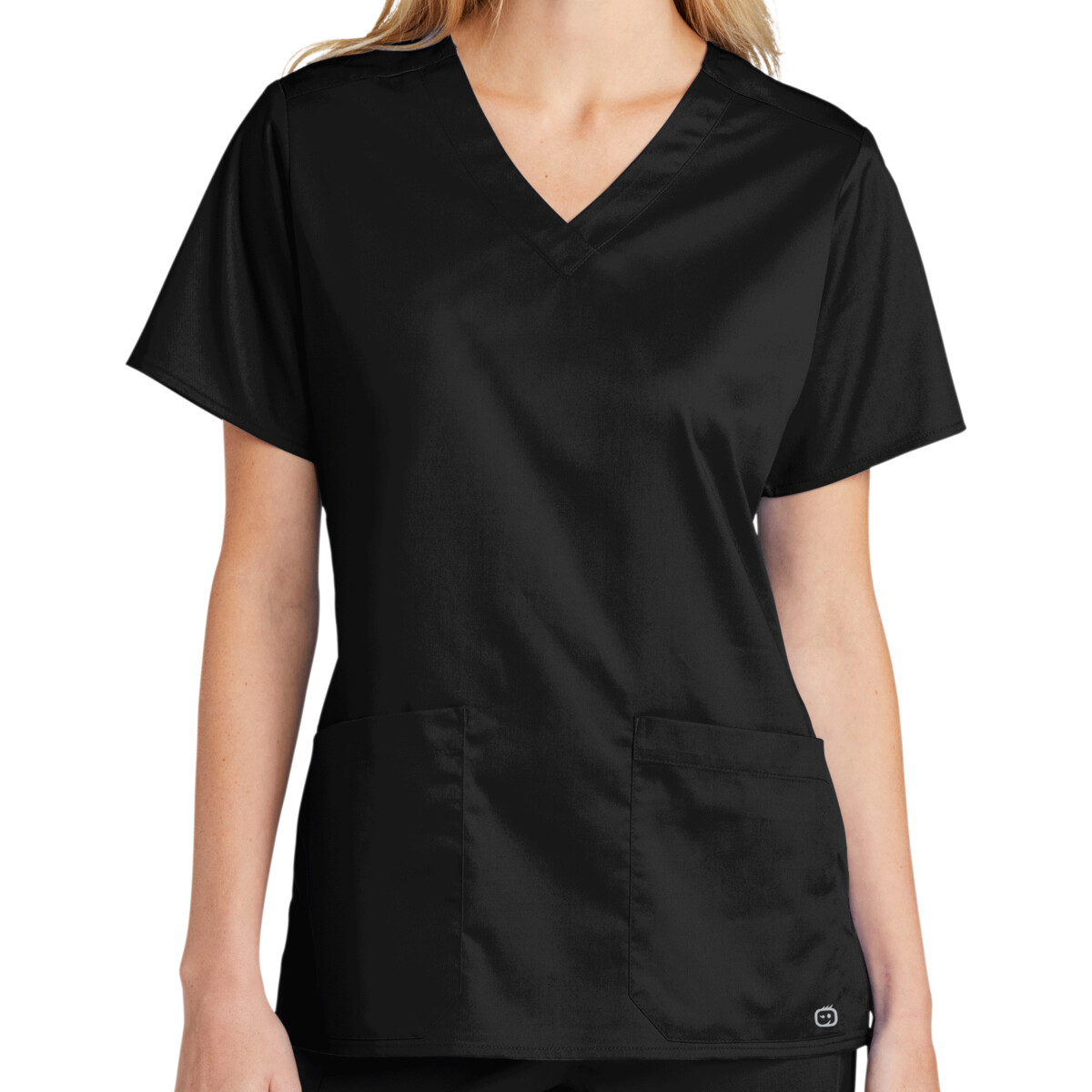 Custom No Minimum Wink Women's WorkFlex V-Neck Top WW4560 Front View