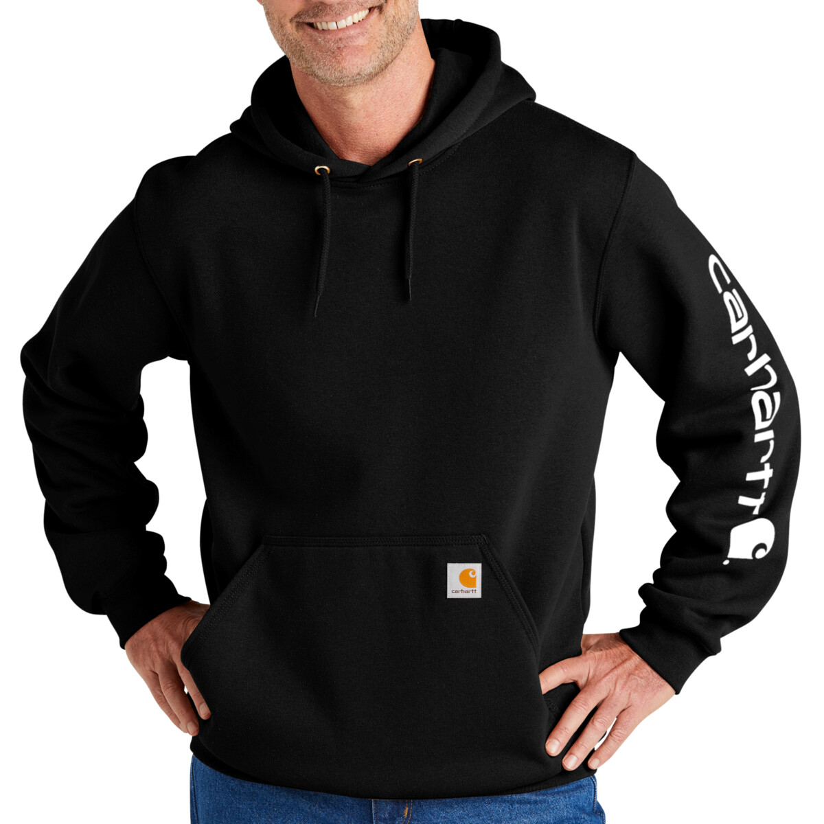 Custom No Minimum Carhartt Midweight Hooded Logo Sweatshirt CTK288 Front View