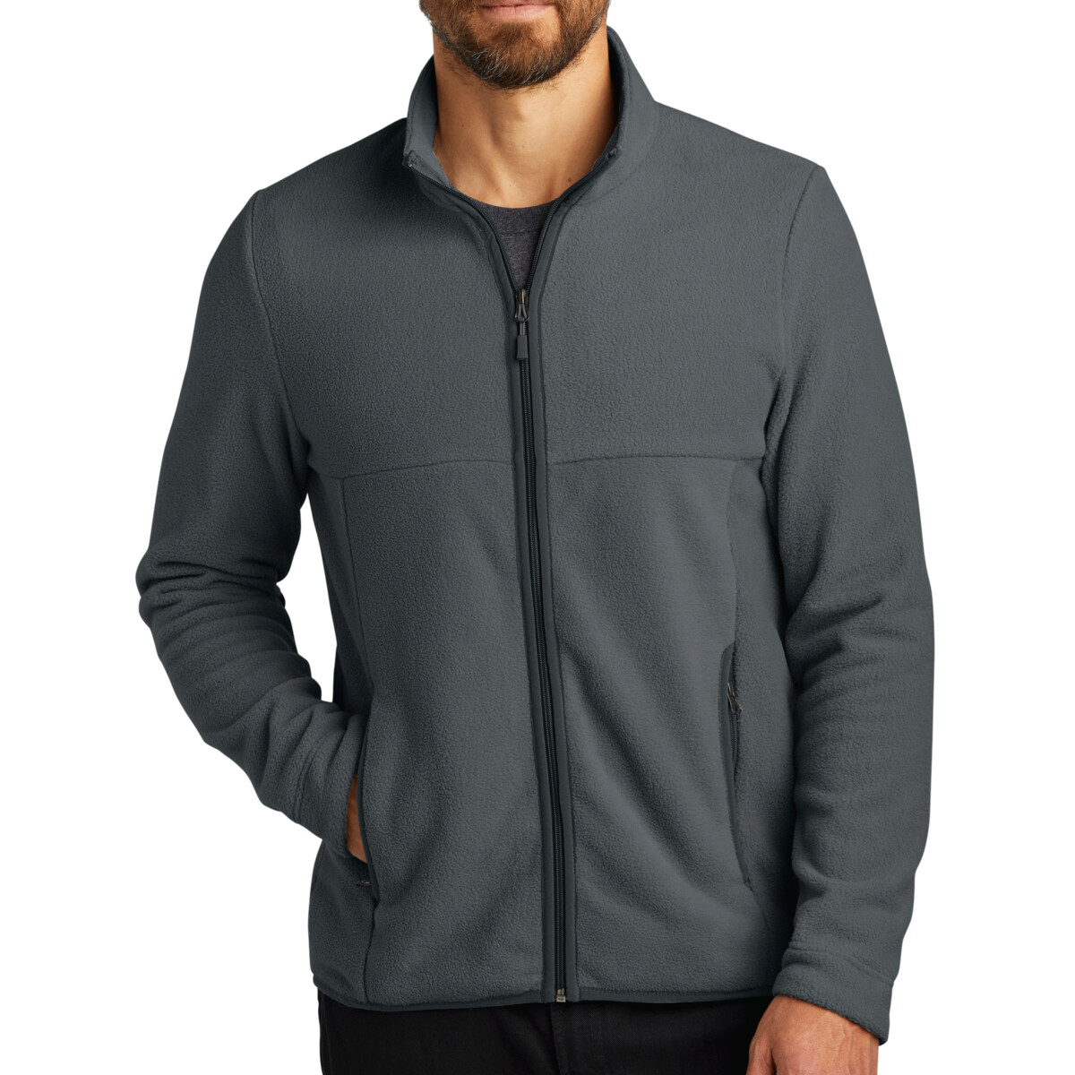 Custom No Minimum Port Authority Connection Fleece Jacket F110 Front View