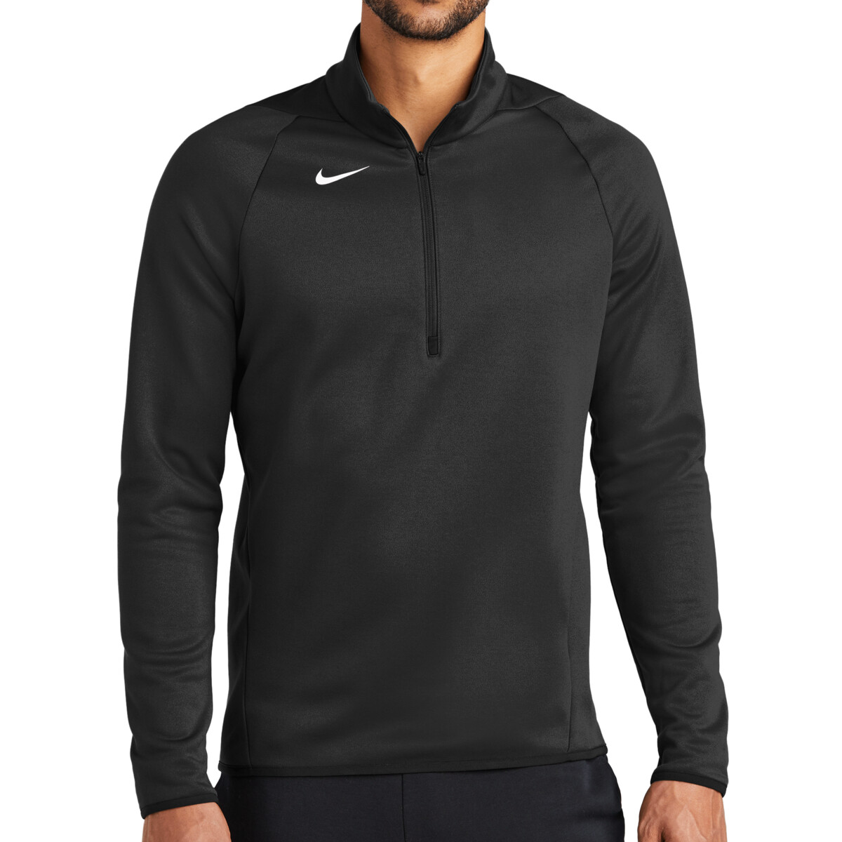 No Minimum Custom Logo Nike Therma FIT 1/4 Zip Fleece CN9492 Front View