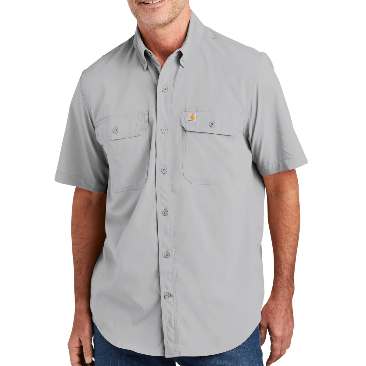 Custom No Minimum Carhartt Force Solid Short Sleeve Shirt CT105292 Front View