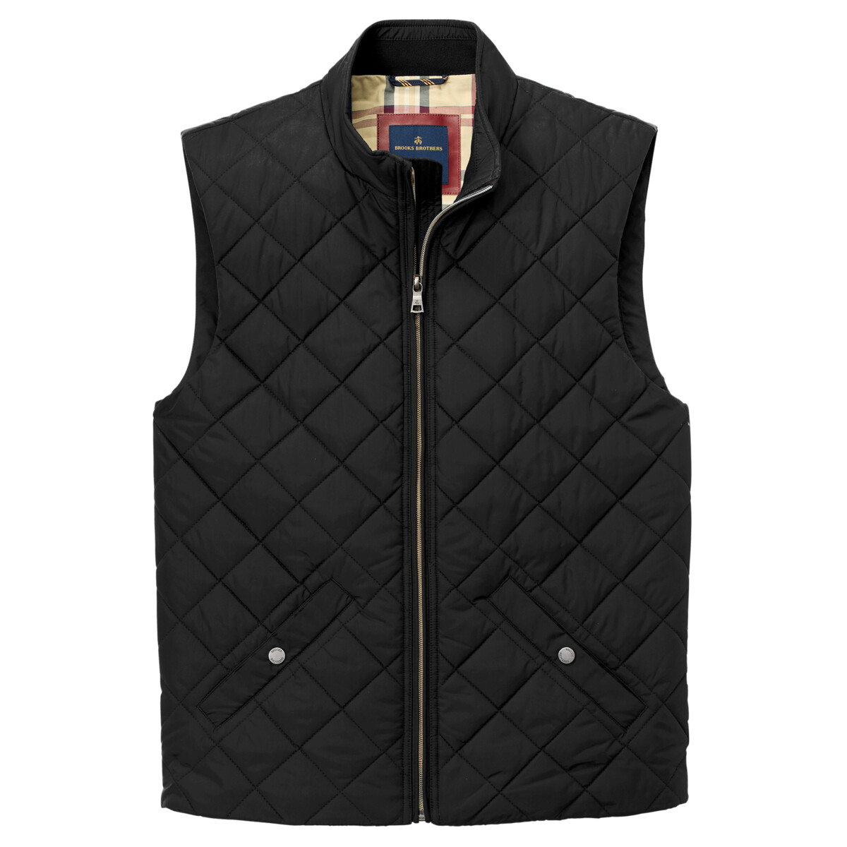 Custom No Minimum Brooks Brothers Quilted Vest BB18602 Front View