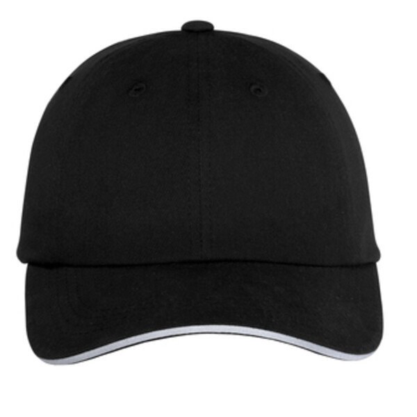 No Minimum Custom Logo Port Authority Reflective Sandwich Bill Cap C832 Front