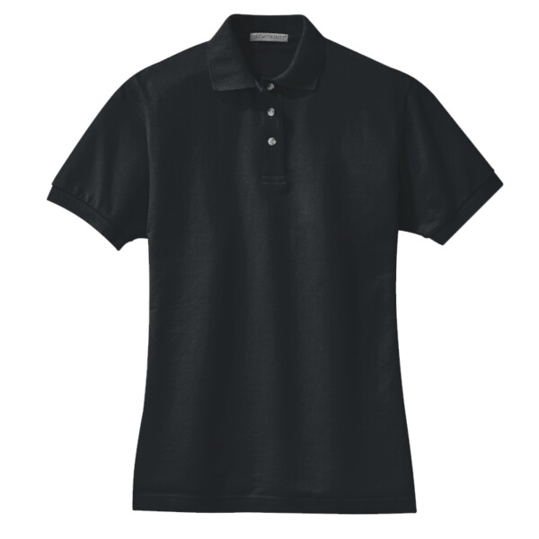 Custom No Minimum Port Authority Ladies Heavyweight Cotton Pique Polo L420 Front View