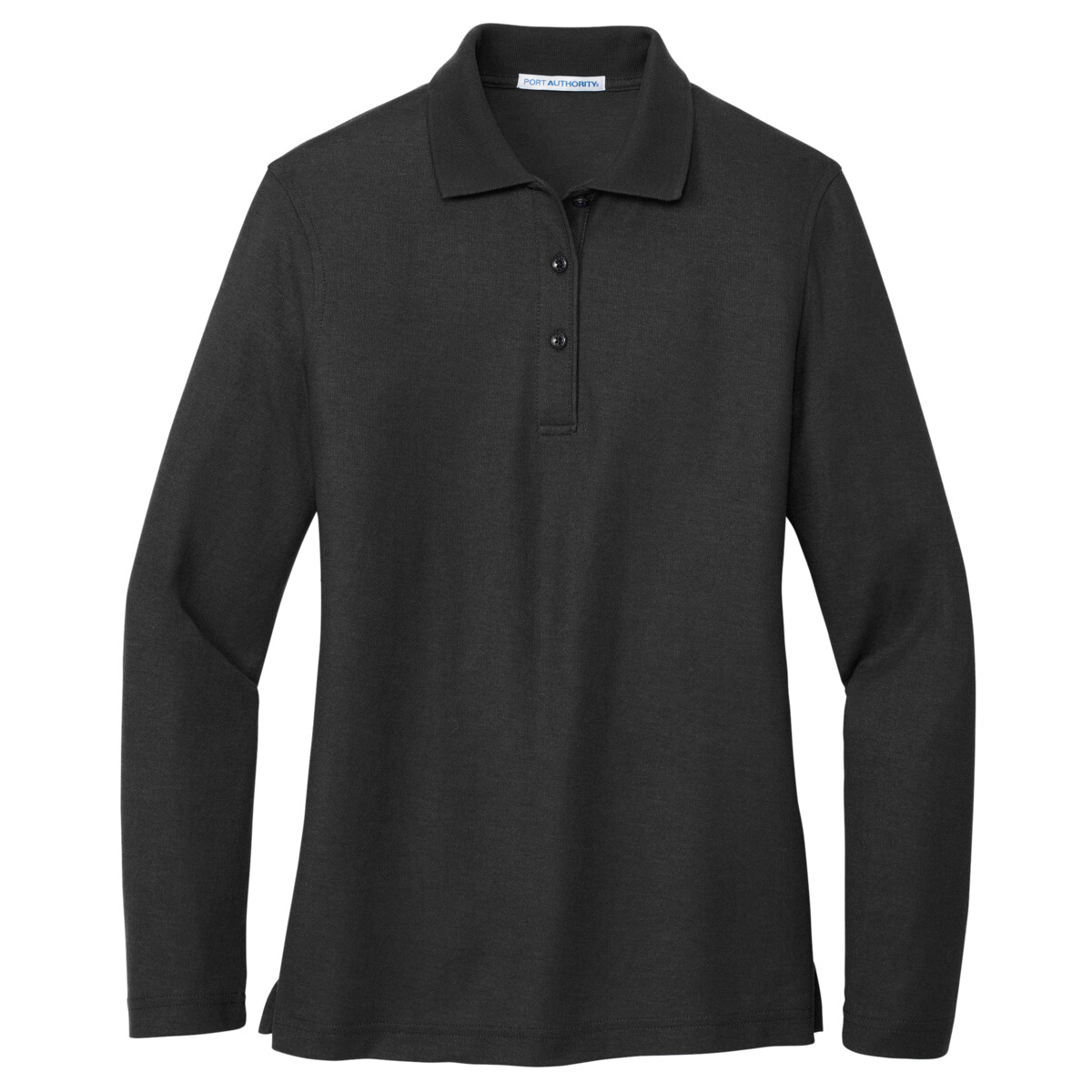 Custom No Minimum Embroidered Port Authority Ladies Silk Touch™ Long Sleeve Polo L500LS Front View