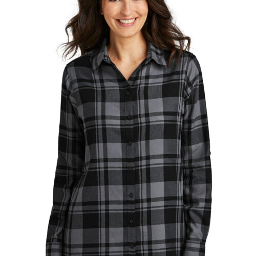 Ladies Plaid Flannel Tunic Thumbnail