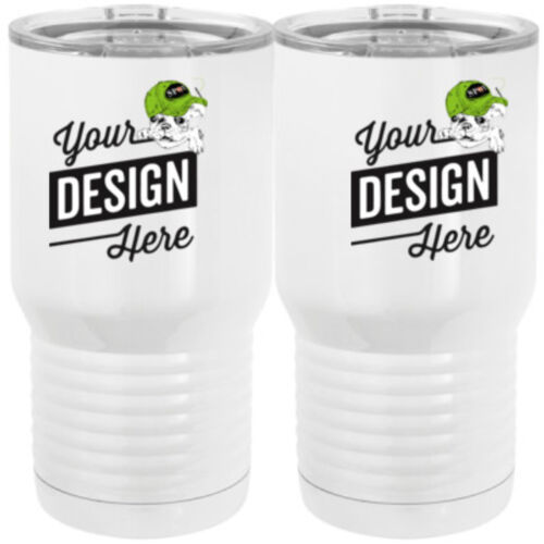 20 oz. Tall Stainless Steel Vacuum Insulated Tumbler White Thumbnail