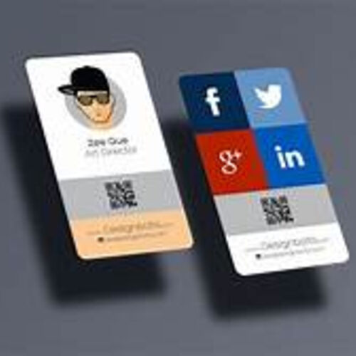 Full Color 2"  X 3.5" Vertical Rounded Corner Business Cards Thumbnail