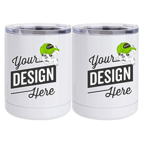 10 oz. White Stainless Steel Short Tumbler Thumbnail