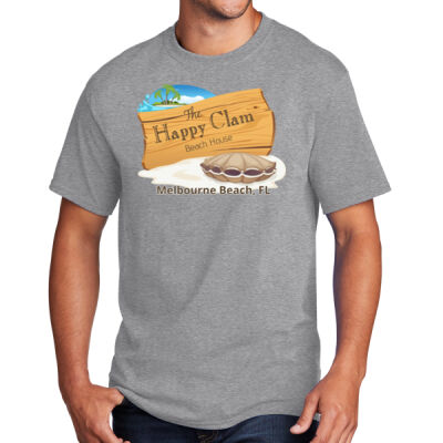 Beach Wood Sign Clam Template - Core Cotton Tee Thumbnail