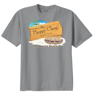 Beach Wood Sign Clam Template - Youth Core Cotton Tee Thumbnail