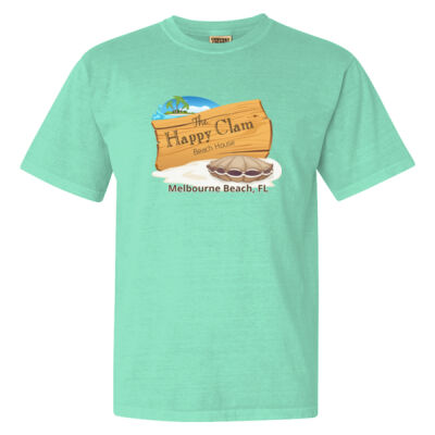 Beach Wood Sign Clam Template - Heavyweight Ring Spun Tee Thumbnail